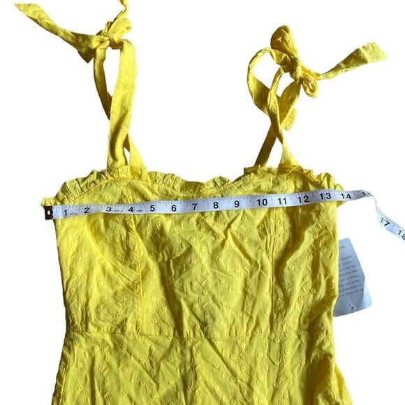 NSR  Eyelet Tie Shoulder Sleeveless Midi Dress Size XS - Picture 4 of 6